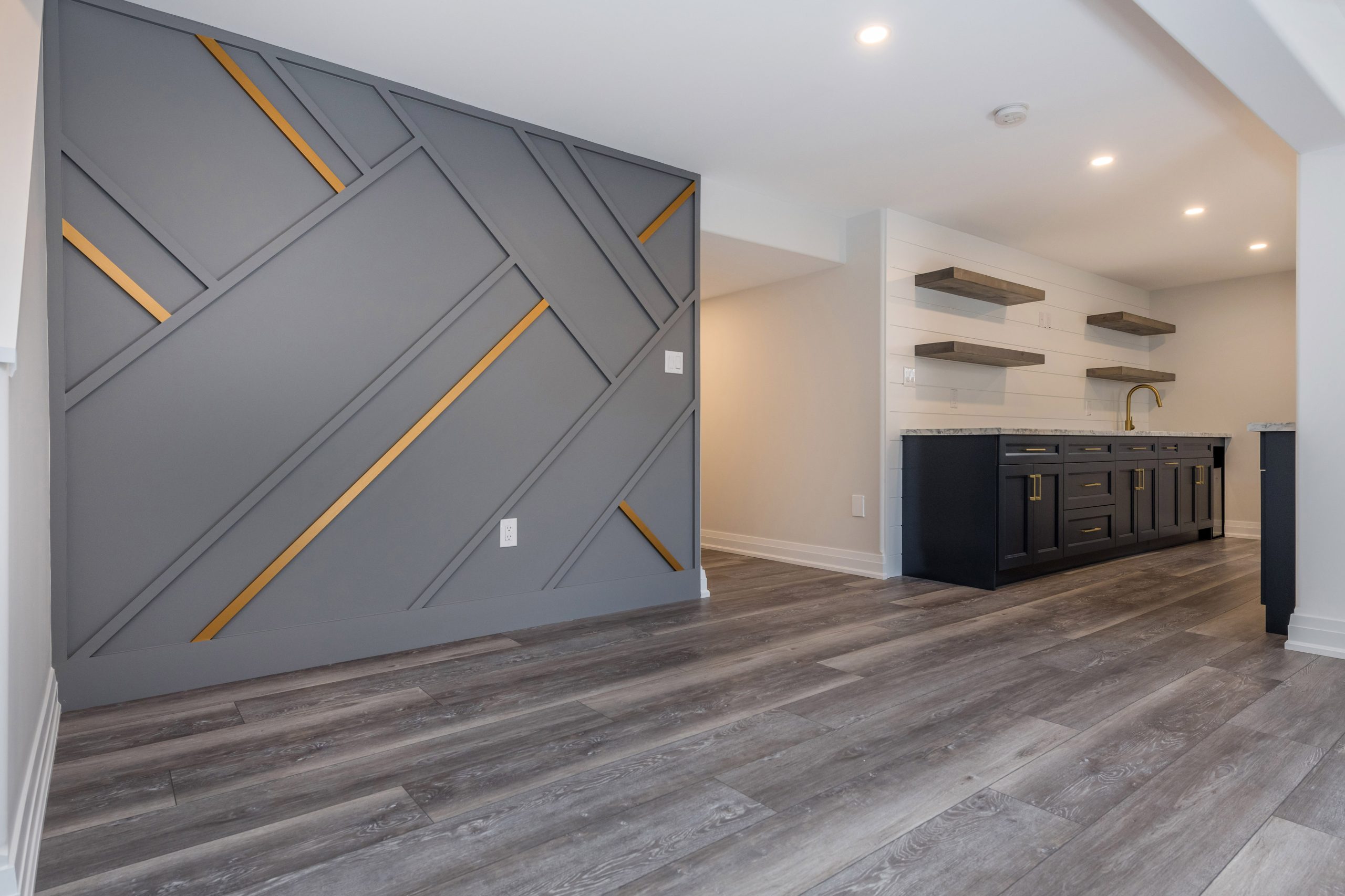 04-Feature Wall Basement Renovation Contractors in Barrie