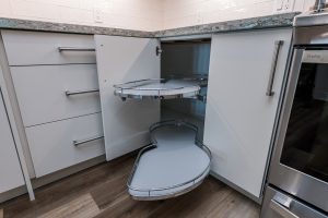 Custom Corner Cabinet Storage in Barrie